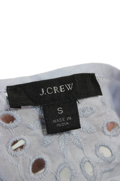 J Crew Womens Basic T-Shirt Blue 100% Cotton Round Neck Short Sleeve Size S