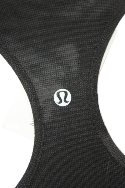 Lululemon Women Basic Scoop Neck Nylon Tank Black Camouflage Size 4