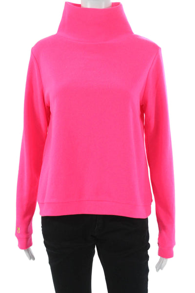 Dudley Stephens Women High Neck Pullover Sweater Pink Long Sleeve Size S