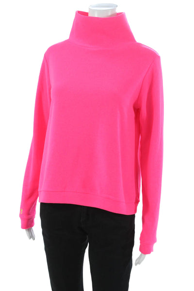 Dudley Stephens Women High Neck Pullover Sweater Pink Long Sleeve Size S