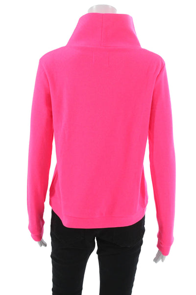 Dudley Stephens Women High Neck Pullover Sweater Pink Long Sleeve Size S