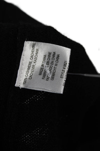 Minnie Rose Women Pullover Cashmere Boat Neck Long Sleeve Black Size S