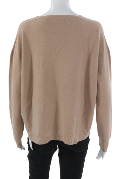 Alexandre Laurent Womens V-Neck Viscose Pullover Sweater Beige Size One Size