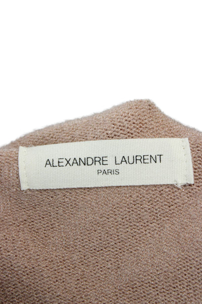 Alexandre Laurent Womens V-Neck Viscose Pullover Sweater Beige Size One Size