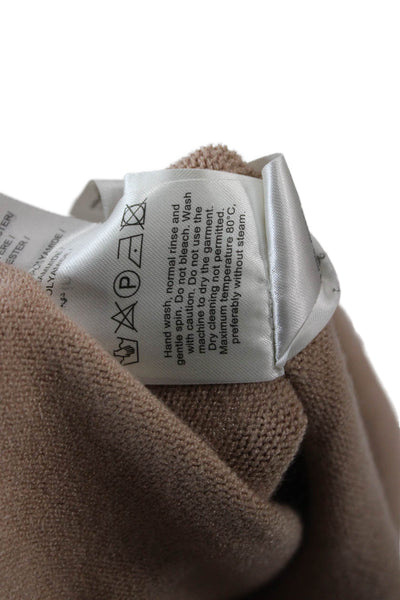 Alexandre Laurent Womens V-Neck Viscose Pullover Sweater Beige Size One Size