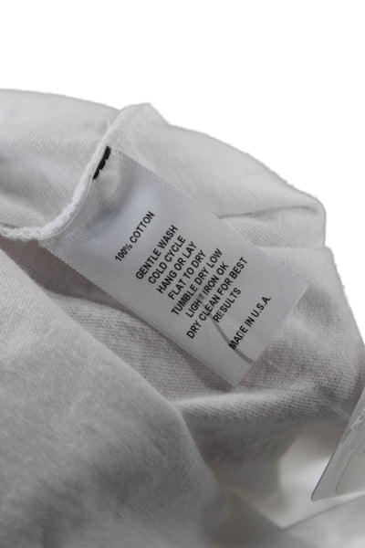 Revel New York Women White Cotton T-Shirt Midi Dress Short Sleeve Size L