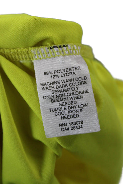 Lucky In Love Womens Basic Long Sleeve Yellow T Shirt Crew Neck Size M