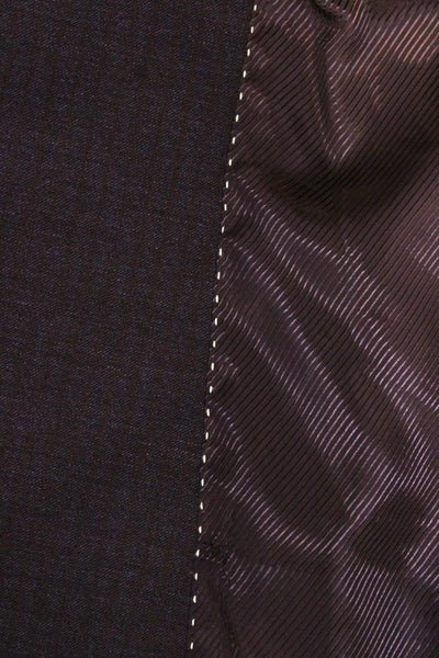 Luca Rossi Mens 2 Piece Striped Brown Polyester Suit Size 46
