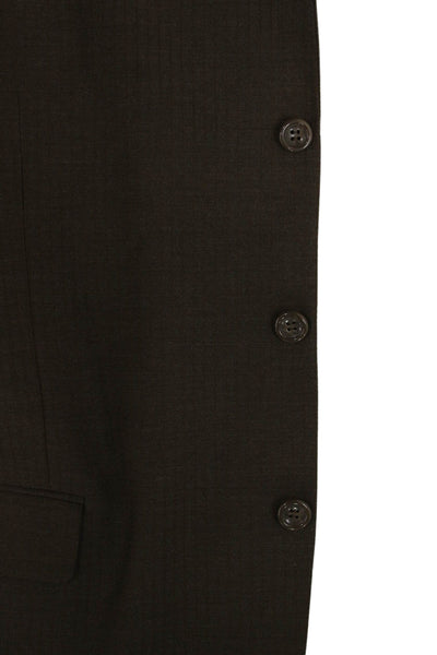 Luca Rossi Mens 2 Piece Striped Brown Polyester Suit Size 46
