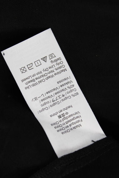 J Crew Womens Shift Dress Black Cupro Short Sleeve Crew Neck Size XS