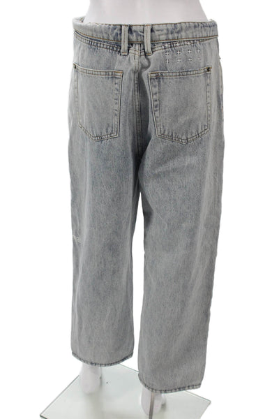 Ksubi Unisex Wide Leg High Rise Blue Jeans Size 28