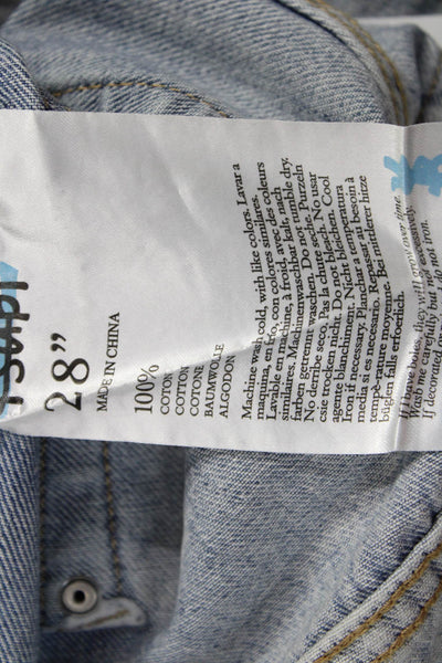 Ksubi Unisex Wide Leg High Rise Blue Jeans Size 28