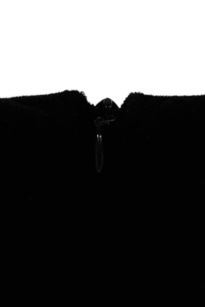Theory Womens Bodycon Black Cotton Strapless Zip Short Dress Size 4
