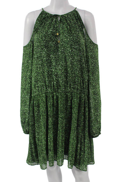 Michael Michael Kors Women Fit & Flare Halter Knee Length Green Dress Size XL