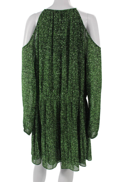 Michael Michael Kors Women Fit & Flare Halter Knee Length Green Dress Size XL