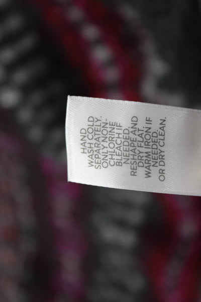J. Jill Womens Pullover Gray Fair Isle Cotton Crewneck Long Sleeve Size L Petite