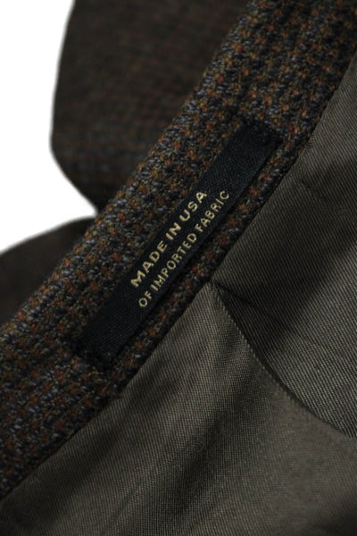 Hart Schaffner Marx Mens Blazer Brown Polyester Big & Tall Size 50
