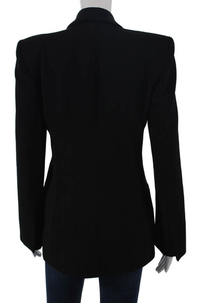 Zara Women Basic Jacket Black Button Long Sleeve Polyester Size XS