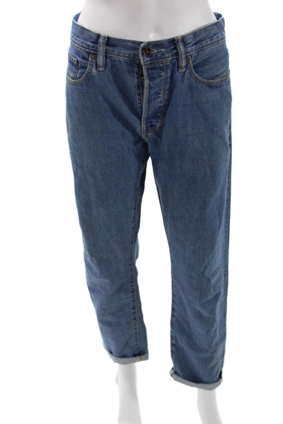 Todd Snyder Mens Straight Jeans Blue Mid Rise Button Cotton Size 31