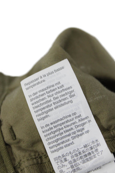 Madewell Womens Cropped Green Cotton Pants Size 26