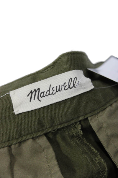 Madewell Womens Cropped Green Cotton Pants Size 26