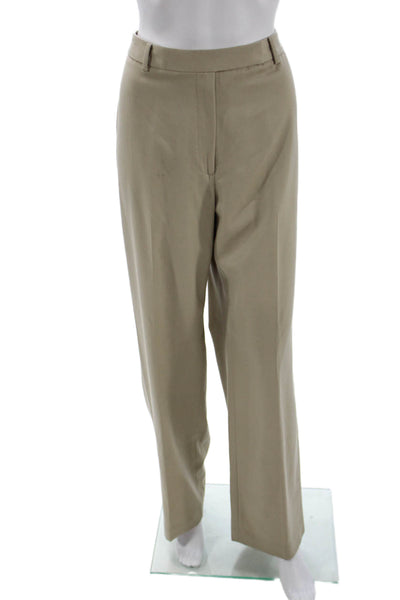 Brooks Brothers Women Beige Wool Dress Pants Zip Size 12
