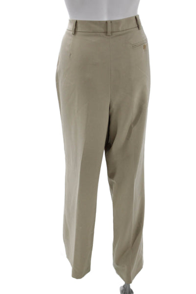 Brooks Brothers Women Beige Wool Dress Pants Zip Size 12