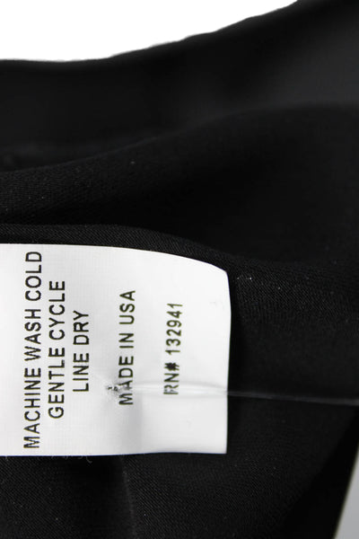 Amanda Uprichard Womens Black Cowl Neck Slip Dress Knee Length Polyester Size L