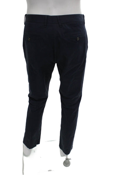 Bonobos Mens Blue Cotton Chino Pants Button Closure Size 35