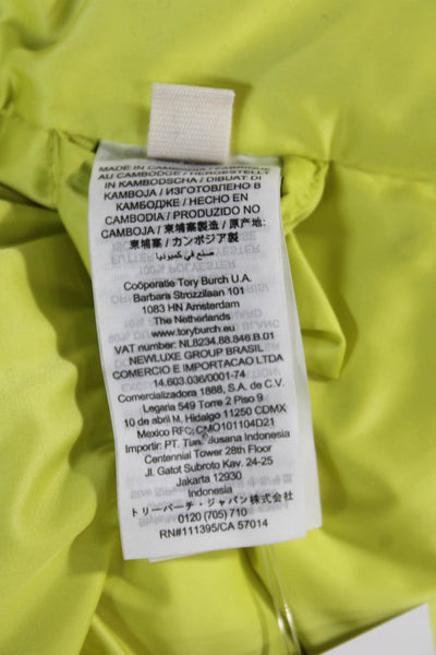 Tory Sport Women Basic Jacket Yellow Zip Polyester Long Sleeve Size S