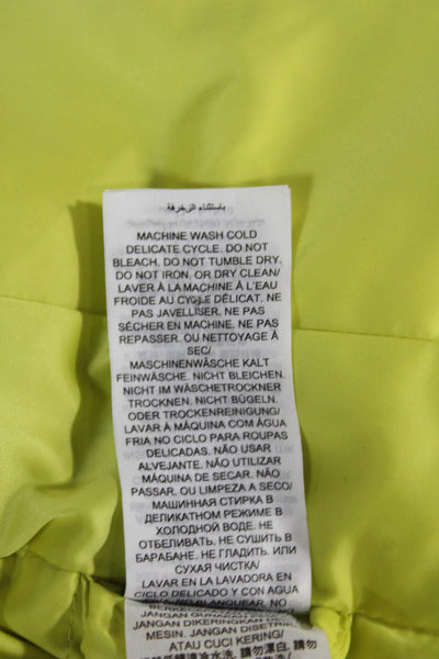 Tory Sport Women Basic Jacket Yellow Zip Polyester Long Sleeve Size S