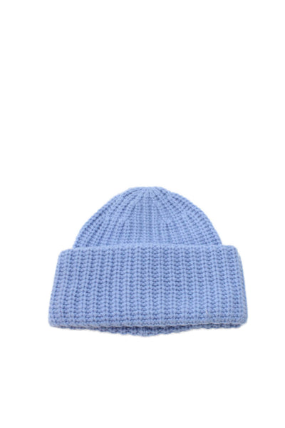 Wilfred Womens Pull On Beanie Hat Cornflower Blue Wool Size One Size