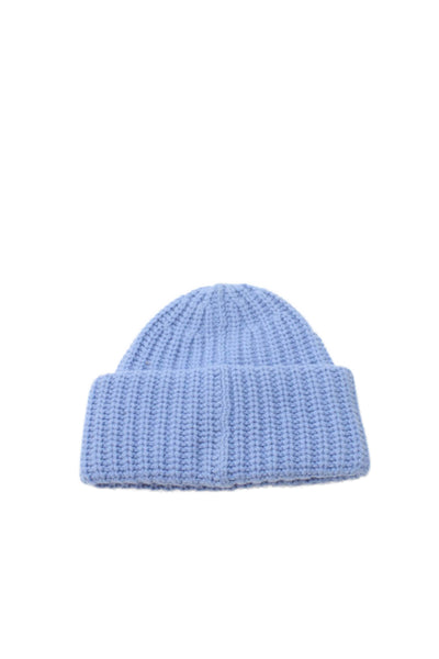 Wilfred Womens Pull On Beanie Hat Cornflower Blue Wool Size One Size