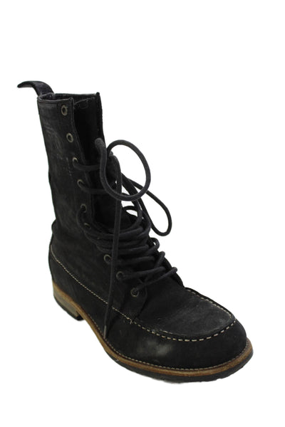 AllSaints Co Ltd Spitalfields Womens Leather Combat Boots Black Size 37 7