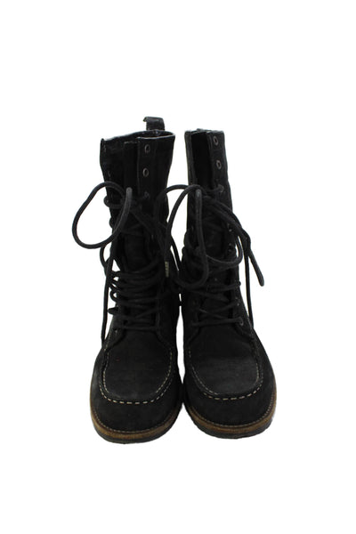 AllSaints Co Ltd Spitalfields Womens Leather Combat Boots Black Size 37 7