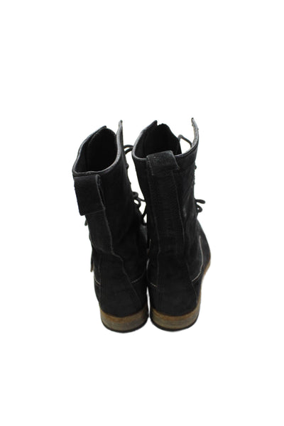 AllSaints Co Ltd Spitalfields Womens Leather Combat Boots Black Size 37 7