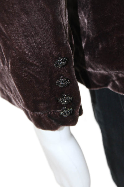 Ralph Lauren Polo Jeans Womens Basic Jacket Brown Rayon 3/4 Sleeve Size M
