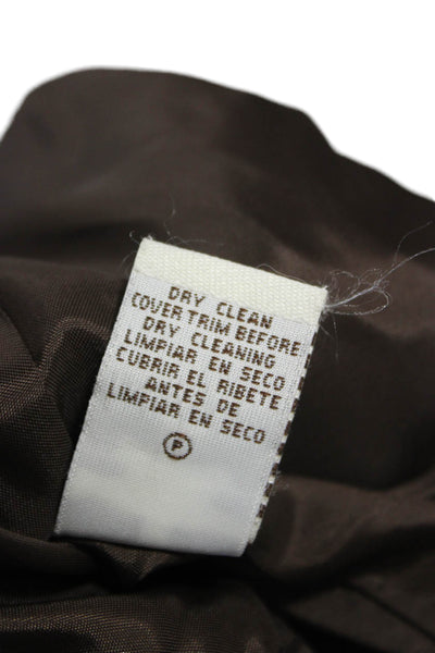 Ralph Lauren Polo Jeans Womens Basic Jacket Brown Rayon 3/4 Sleeve Size M