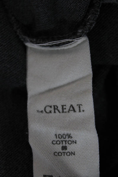 The Great Womens Basic Cotton Crewneck Tank Gray Sleeveless Size S
