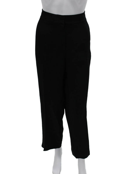 Lafayette 148 New York Women Dress Pants Black Viscose Zip Inseam 30 Size 14