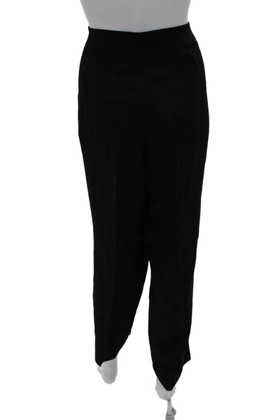 Lafayette 148 New York Women Dress Pants Black Viscose Zip Inseam 30 Size 14