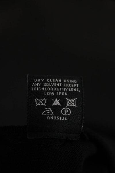 Lafayette 148 New York Women Dress Pants Black Viscose Zip Inseam 30 Size 14