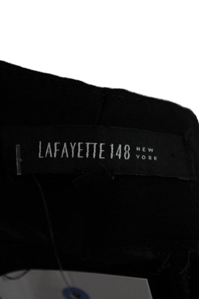 Lafayette 148 New York Women Dress Pants Black Viscose Zip Inseam 30 Size 14