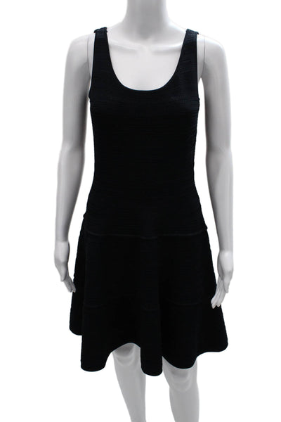 Ralph Lauren Black Label Womens Fit & Flare Dress Black Sleeveless Size M