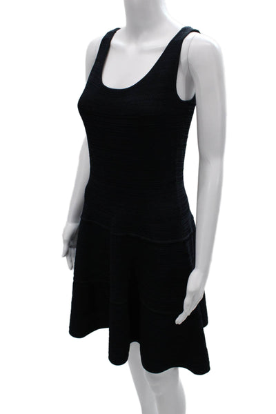 Ralph Lauren Black Label Womens Fit & Flare Dress Black Sleeveless Size M