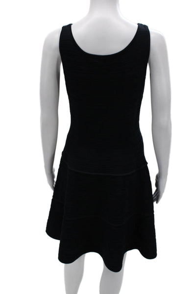 Ralph Lauren Black Label Womens Fit & Flare Dress Black Sleeveless Size M
