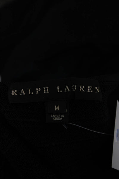 Ralph Lauren Black Label Womens Fit & Flare Dress Black Sleeveless Size M
