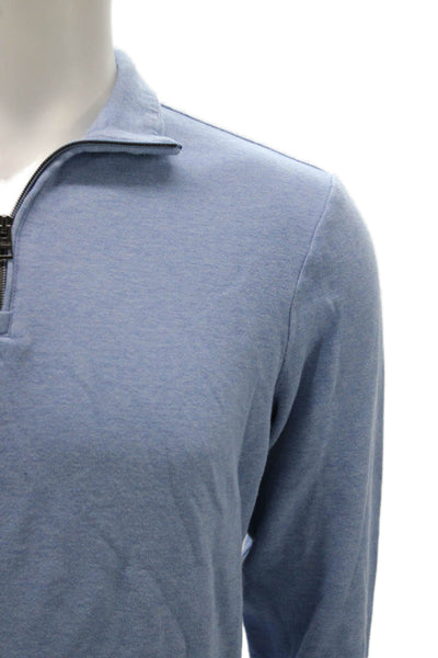 Polo Ralph Lauren Mens Blue Cotton Mock Neck Pullover Sweater Size S