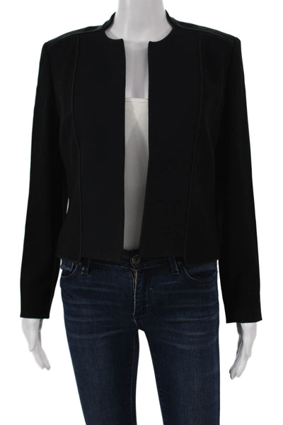 Elie Tahari Women Basic Jacket Black Long Sleeve 70% Triacetate Size 6