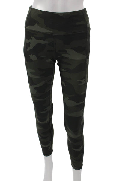 Athleta Womens Compression Leggings Multicolor Camouflage Polyester Size XS